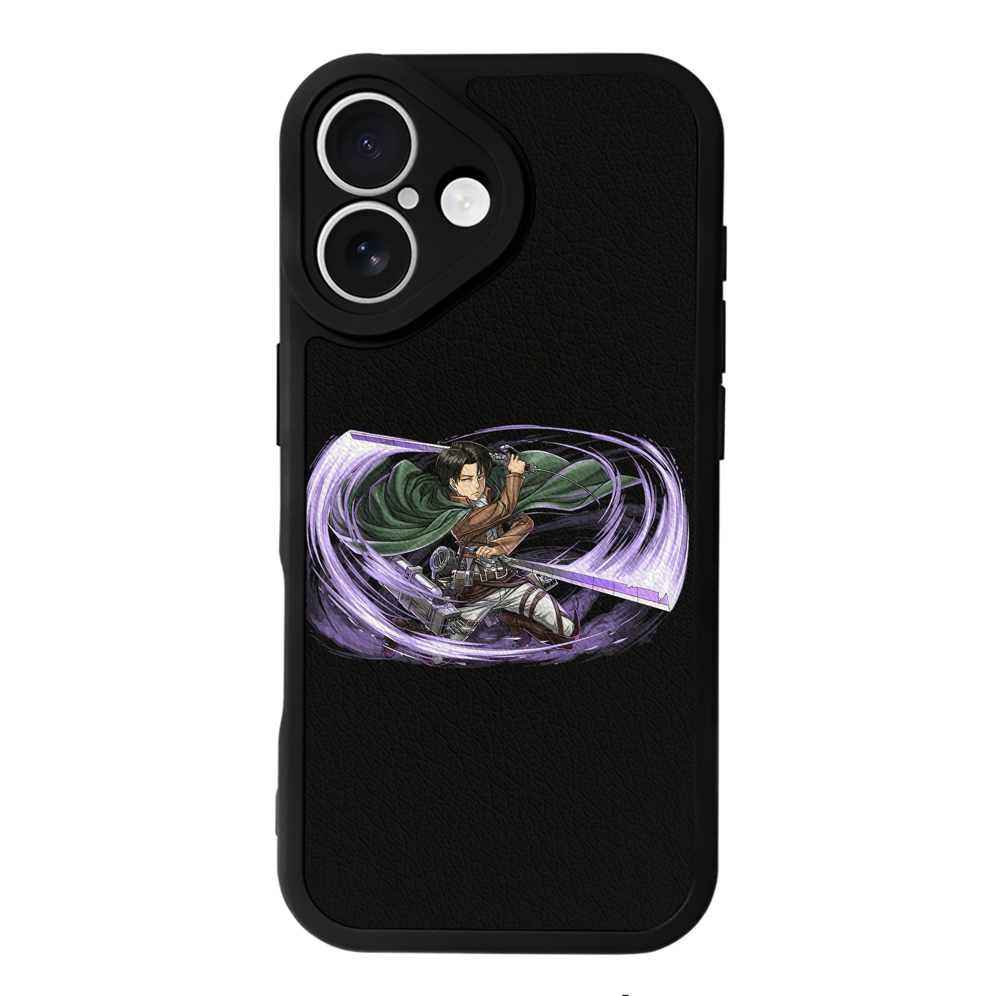 （画像用） 進撃の巨人 リヴァイ·アッカーマン Attack on Titan Levi Ackerman 【iPhone 16シリーズ対応】シリコンスマホケース（レザー調） 材質：シリコン